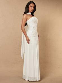 Silquee Women's Sequin Fitted Dress - White - View 6