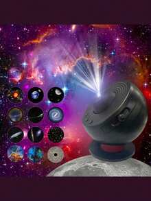 1 pieza Lámpara de meteorito ultra clara 13 en 1, adecuada para proyector de estrellas, interfaz USB, accesorio de iluminación USB, luz LED de planetario giratoria 360°, con efecto dinámico de meteorito, temporizador de 1/2 hora y control de 4 teclas, luz nocturna de atmósfera con cambio de color RGB para dormitorio - Luz de proyección de galaxia - Ver 1