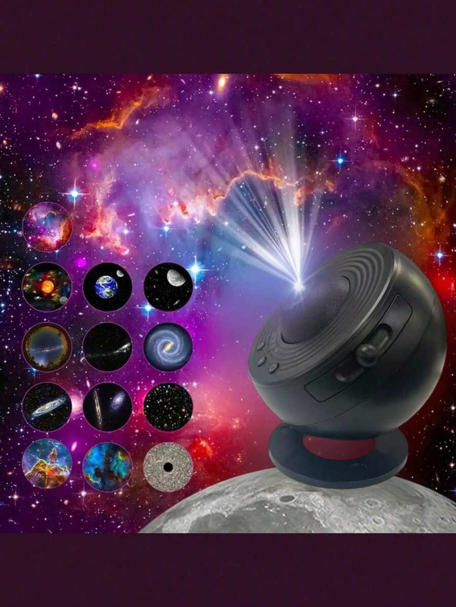 1 pieza Lámpara de meteorito ultra clara 13 en 1, adecuada para proyector de estrellas, interfaz USB, accesorio de iluminación USB, luz LED de planetario giratoria 360°, con efecto dinámico de meteorito, temporizador de 1/2 hora y control de 4 teclas, luz nocturna de atmósfera con cambio de color RGB para dormitorio - Luz de proyección de galaxia - Ver 1
