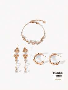 Opalesca Light Luxury Jewelry Four-Piece Set, Complete Set Of Accessories With A Sense Of Atmosphere - Multiple combinations - View 1