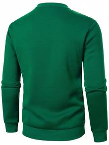 Manfinity Homme Men's Striped Crew Neck Casual Pullover Sweatshirt, Essential For Going Out - Multicolor - View 2