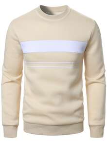 Manfinity Homme Opción de regalo para hombres, esencial para salir, sudadera casual con bloques de color - Multicolor - Ver 3
