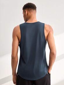 Driftmere Boyfriend Style Men Solid Sports Tank Top Workout Tops Pack Gym Top Breathable, Lightweight Summer - Dark Grey - View 2