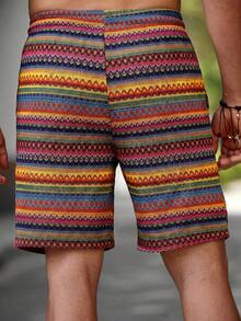 Manfinity RSRT Men's Summer Casual Colorful Striped Shorts - Multicolor - View 2