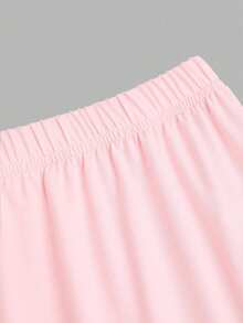 Vibekara Plus Size Women's Contrast Lace Tank Top And Pants Casual 2 Pieces Set - Pink - View 6