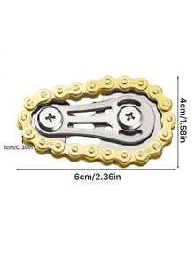 Stress Relief Finger Chain, Gear Sprocket, Chain, Finger Spinner, Mechanical Pressure Relief Tool - Multicolor - View 3