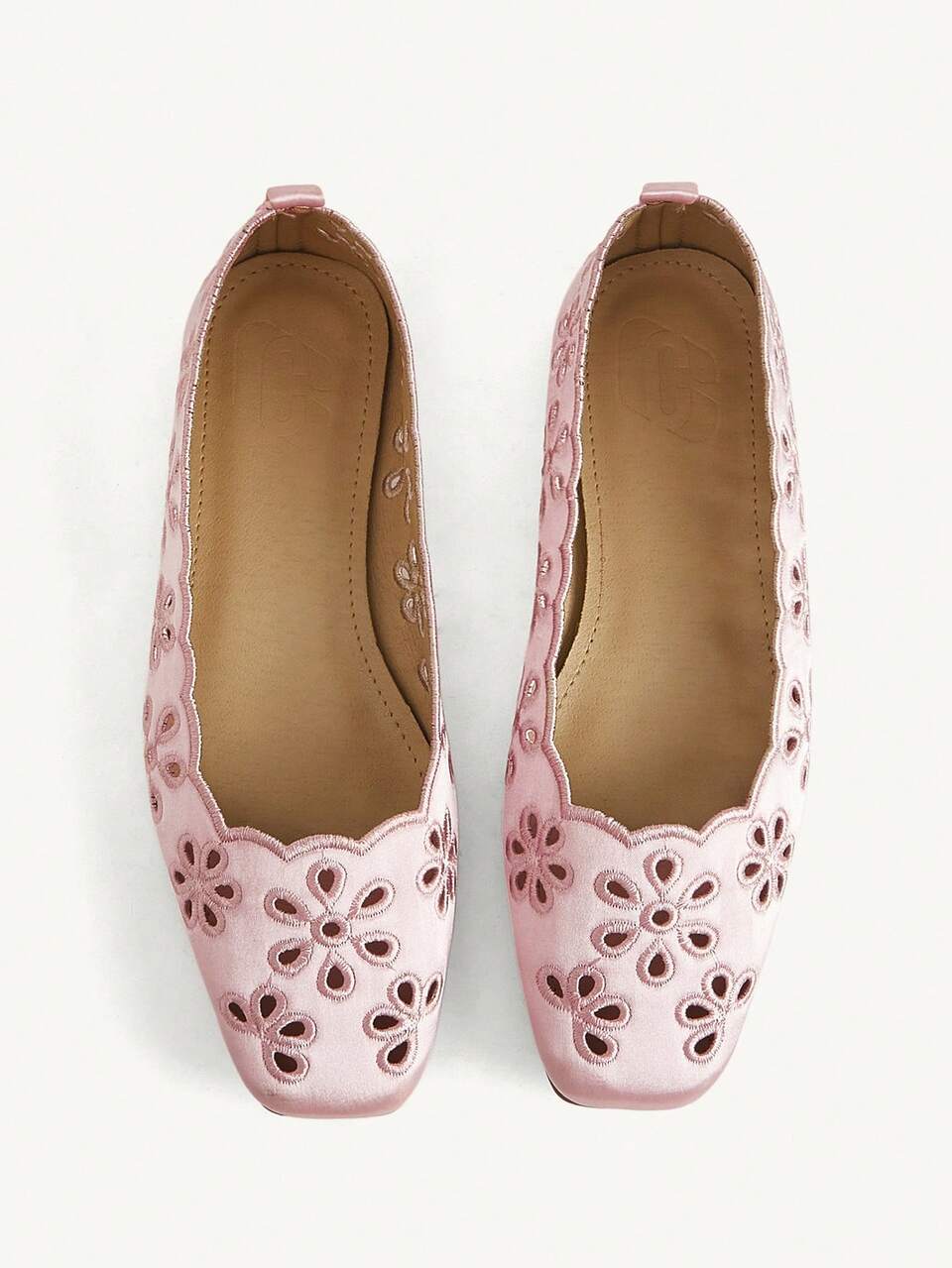 CUCCOO CHICEST Comfortable Women's Embroidered Hollow Square Toe Flats, Breathable Slip-On Casual Loafers, Holiday Wear, Travel, Work Wear