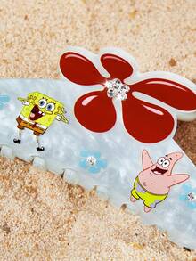 SpongeBob SquarePants | SHEIN 可愛雙面3D熊造型髮夾，適合女性 - 彩色 - 查看 3