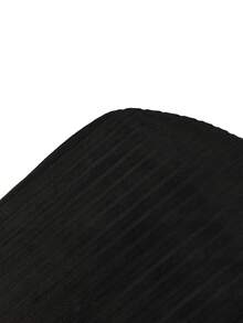 Women's Solid Color Brushed Ribbed Lounge Pants - Black - View 7