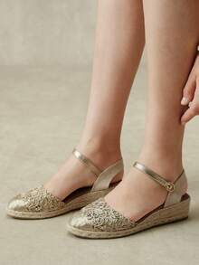 Styleloop Zapatos de cuña & plataforma para mujer - Dorado - Ver 4