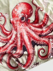 ROMWE MEN Men's Casual Octopus Print Vacation Shirt - Multicolor - View 4
