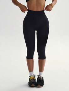Easithlete Easithlete Women's Casual Versatile Slim Fit Sports Capris - Black - View 6