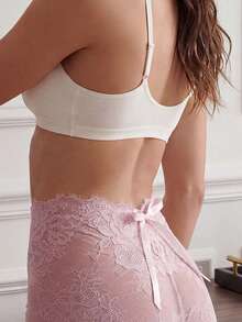Crystal Vow 1pc Fashion Lace Hipster Panties - Pink - View 2
