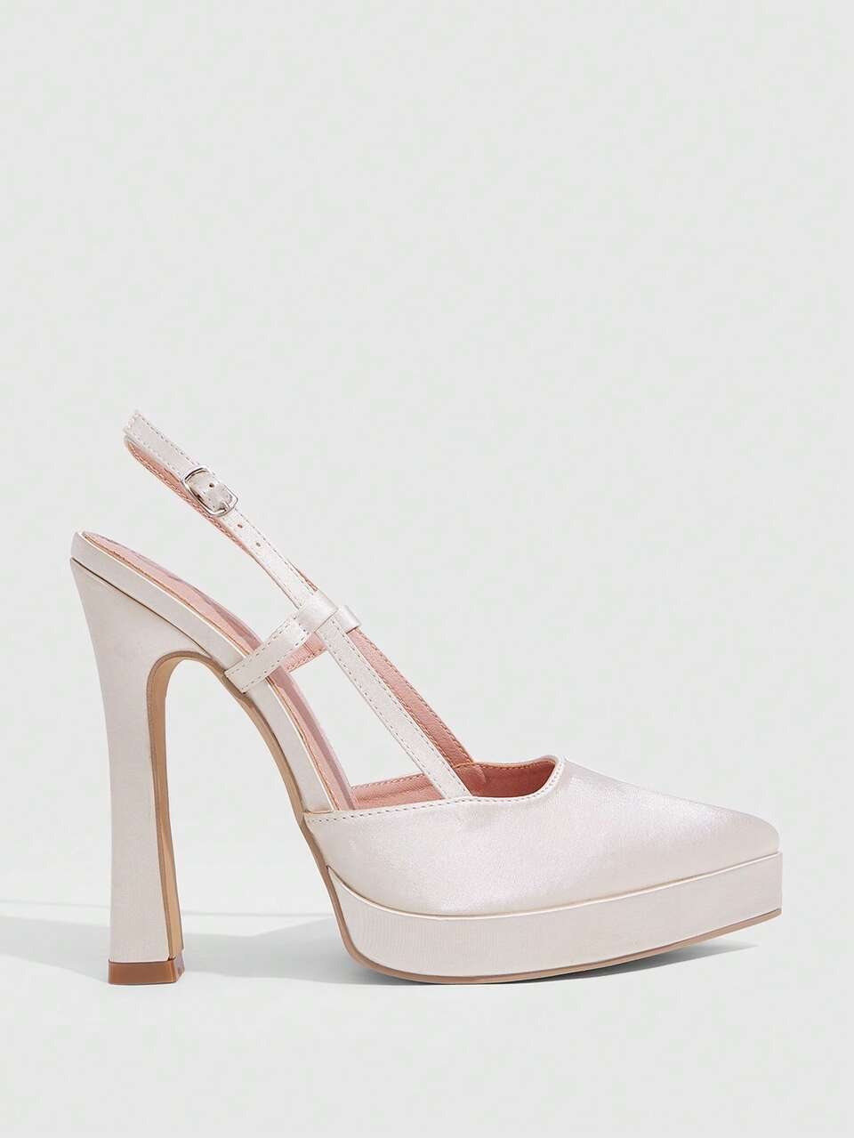 CUCCOO SZL Women Shoes Outdoor Women's Pointed High-Heeled Platform Fabric, Stylish, Simple And Comfortable, Buckle For Daily Parties And Banquets, Heel Shoes