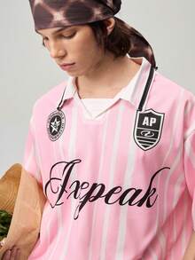 Vaulklash Men's Casual Fashion Street Polo Shirt - Pink - View 8