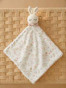 Cozy Pixies 1 pieza Toalla suave con estampado lindo de primavera y verano, color contrastante y conejo lindo, adecuada para bebés y niños - Multicolor - Ver 17