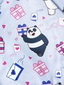 We Bare Bears X PETSIN 2件組可愛小熊擁抱愛心信封蝴蝶結禮物盒免費寵物連身衣休閒風柔軟透氣防毛寵物衣服 - 彩色 - 查看 13