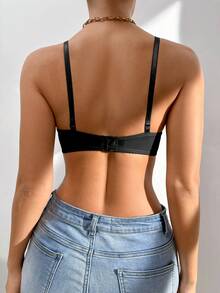 LustreForm Women's Asymmetrical Cup Underwire Molded Cup Bra, 1pc - Black - View 2