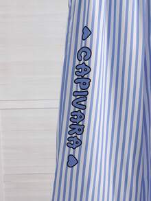 SHEIN 2件組 青少年女孩綠色返校系列 前開扣領長袖襯衫與長褲套裝 - 彩色 - 查看 6