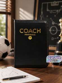 1pc Zipper Football Tactics Board, Foldable Sand Table Tactics Board, Special Folding Zipper Tactics Board For Coaches In Football Matches - Green - View 1