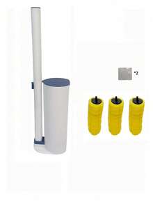 Sikat Toilet Baru dengan Kepala Pengganti yang Dapat Dilepas, Kepala Pengganti Kuning/Biru/Ungu, Dekorasi Kamar Mandi, Dekorasi Musim Gugur - Sikat toilet + kepala pengganti - View 9