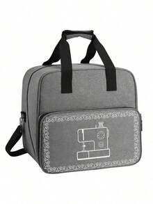 1pc Sewing Machine Carrying Case With Multiple Storage Pockets, Also Applicable For Traveling Outside.Universal Handbag With Shoulder Strap, Compatible With Most Standard Sewing Machines, Brother, Janome, Etc. Crochet Sewing Supplies Storage - Multicolor - View 15