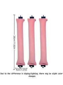 1/3PCS Heatless Curling Iron Set, Satin Material Rollers, Flexible Metal Accessories, High Elasticity, Sleep Foam Sponge Heatless Curling Iron, Large Wave Hair Ring Set, Lazy Curling Iron, Suitable For Sleep, Creating Relaxed And Natural Loose Curls - multicolor - View 11