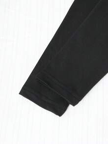 SHEIN 青少年女孩 T-shirt 百搭休閒貓咪印花 3 件組 高領長袖保暖內層底層 - 彩色 - 查看 7