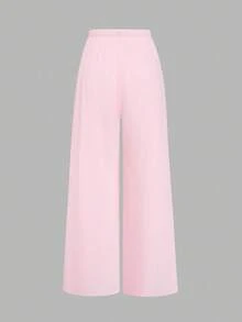 Vibekara Plus Size Women's Contrast Lace Tank Top And Pants Casual 2 Pieces Set - Pink - View 8