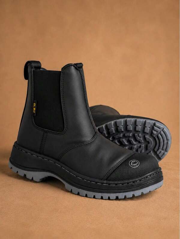 Botin Chelsea de Trabajo Pleg Working En Piel Genuina Con Casco De Acero