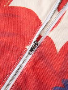 SHEIN MOD 米色側抓皺不對稱下擺牛仔抹胸上衣，適合早午餐、度假、夏季性感穿搭 - 彩色 - 查看 7
