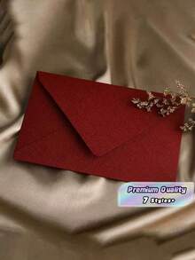 Office Envelopes, Wedding Invitation Cards, Western Business Party Invitation Cards, Holiday Gift, Party Decorative Envelope Cards, Multi-Style & Multi-Color Material, DIY Stationery, Solid Color Invitation,Christmas - multicolor - View 3