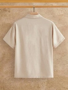 HIMLAND 男士純色休閒通勤短袖 Polo 衫 - 彩色 - 查看 9