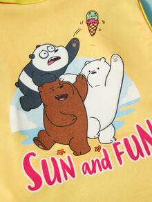 We Bare Bears X PETSIN 2件組可愛泰迪熊冰淇淋海星字母印花寵物背心 黃色滾邊休閒風無袖柔軟透氣防掉毛寵物衣服 - 彩色 - 查看 10