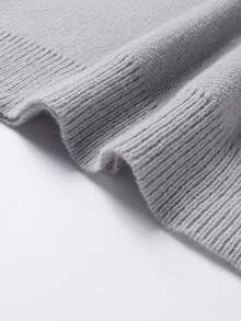 Manfinity EMRG Men's Letter Pattern Crew Neck Long Sleeve Casual Sweater - Light Grey - View 7