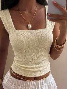 Pariaura 1pc Women's Beige Camisole Tank Top, New Hot-Selling - Beige - View 11