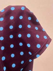 Swim Mod Plus Size Polka Dot Print Tankini Set - Multicolor - View 7