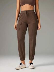 OutZeal Women Sports Pants Gym Workout Knitted Joggers Active Bottoms - Khaki - View 8