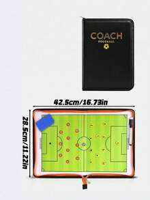1pc Zipper Football Tactics Board, Foldable Sand Table Tactics Board, Special Folding Zipper Tactics Board For Coaches In Football Matches - Green - View 5