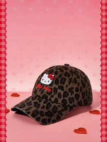 HELLO KITTY AND FRIENDS | SHEIN 1pc,Leopard Print Baseball Cap For Women, Cute Embroidered Adjustable Hat, Casual Streetwear Cap - leopard print - View 4