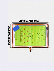 1pc Zipper Football Tactics Board, Foldable Sand Table Tactics Board, Special Folding Zipper Tactics Board For Coaches In Football Matches - Green - View 3