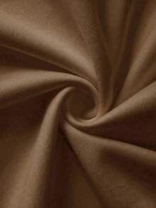 SHEIN BASICS Chaqueta holgada de punto de unicolor con cuello alto y manga larga para mujer, ropa de otoño e invierno - Café integral - Ver 12