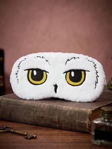 HARRY POTTER X POKOJA LAND 1件可愛絨毛材質眼罩，零壓彈性帶全遮光眼罩，便於出差、辦公室工作、午休攜帶，也是週年或生日的可愛個性化禮物 - 白色 - 查看 4