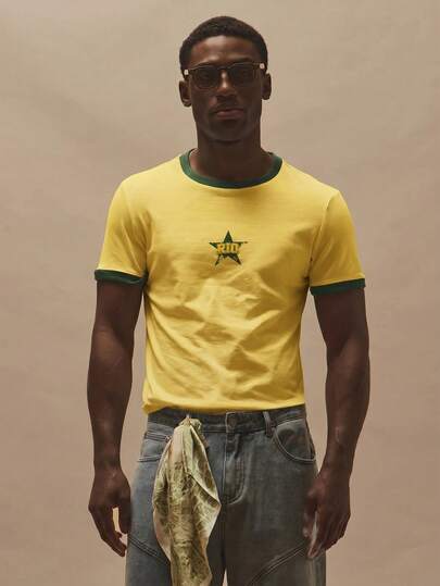 Musero Muscle Fit "RIO" Short Sleeve Crew Neck T-Shirt Autumn Winter Essentials Layering