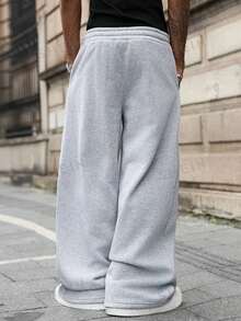 Major Grit Men's Drawstring Waist Casual Versatile Daily Wear Sweatpants - Light Grey - View 2