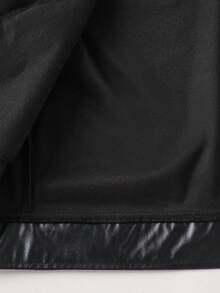 SHEIN Teen Boy Letter Patch Casual Comfortable Versatile Autumn Jacket Suitable For Outings, Gatherings And Travel - Black - View 6