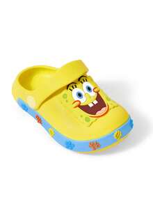 SpongeBob SquarePants | SHEIN 可愛卡通園藝鞋，夏季透氣快乾，輕量耐用 EVA 材質，適合兒童室內外穿著 - 芥末黃 - 查看 5