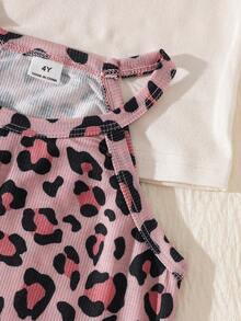 SHEIN Genkimix Kids 少女休閒百搭日常穿著上衣 4件/組 - 彩色 - 查看 7