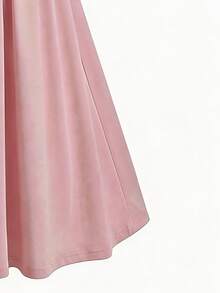 SHEIN 青少年女孩不對稱肩領蝴蝶結甜美洋裝 - 粉色 - 查看 6