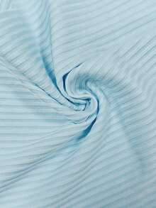 GlowEve CURVE 大码女士时尚优雅仿珍珠纽扣圆领背心 - 藍色 - 查看 9